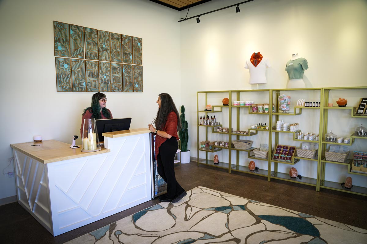 Rainwater Wellness Spa front desk and friendly staff