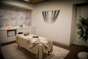 Rainwater Wellness Spa massage and treatment room massage table